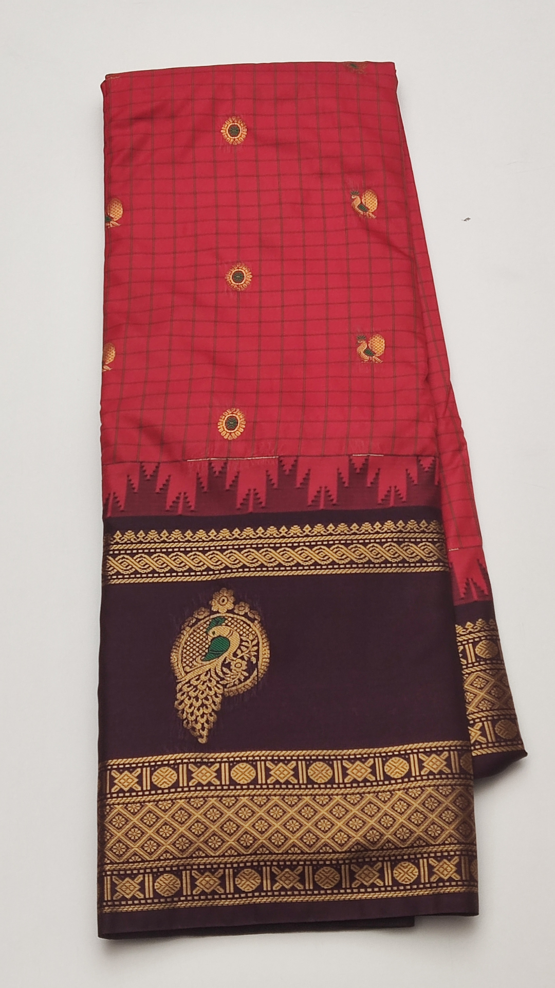 10a SEMI GADWAL SILK SAREE - Image 1