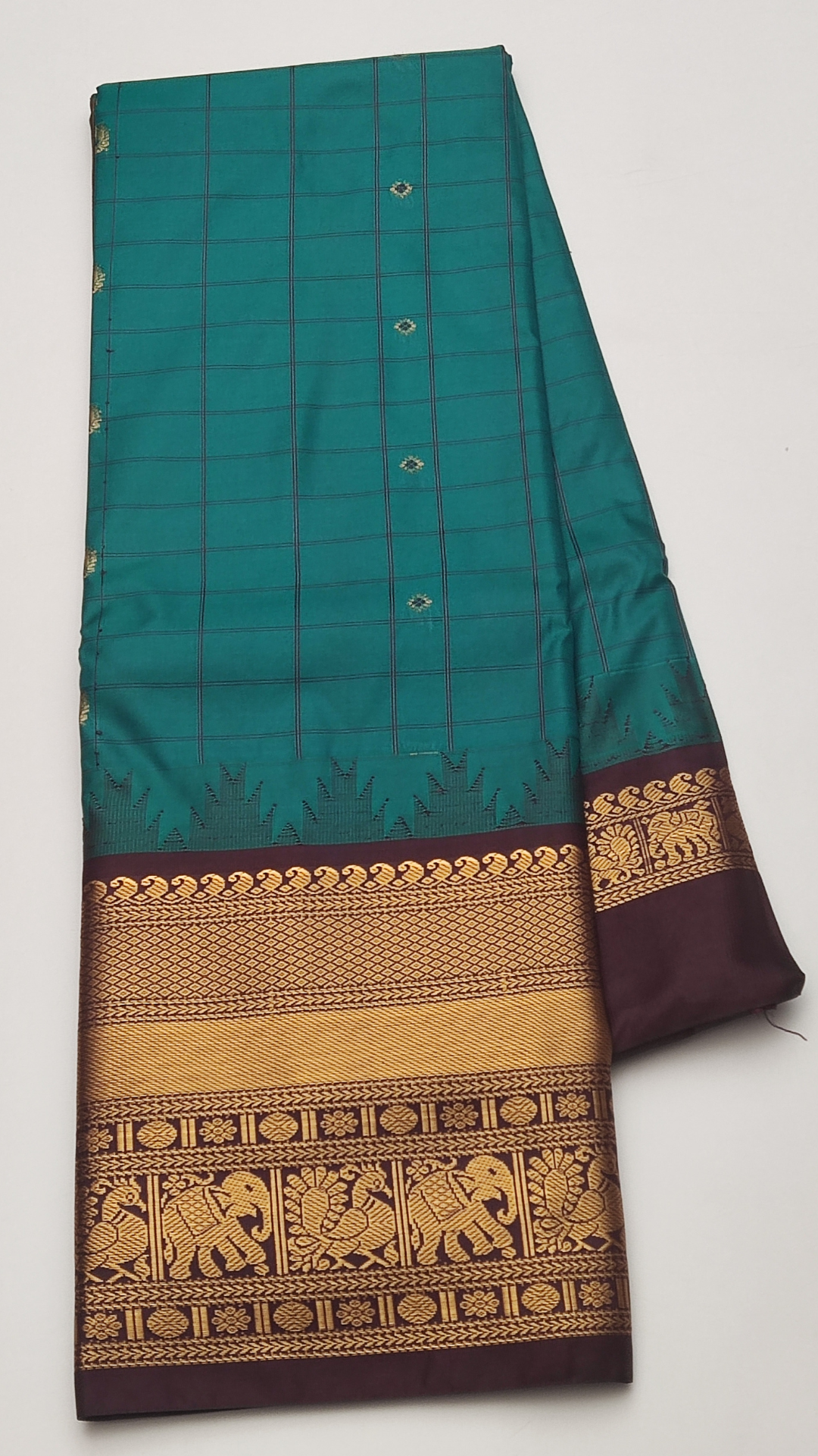 19a SEMI GADWAL SILK SAREE - Image 1