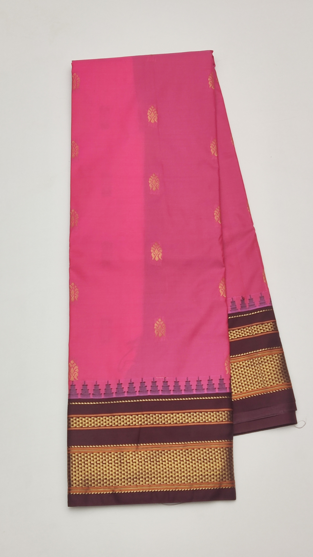 2a SEMI GADWAL SILK SAREE - Image 1