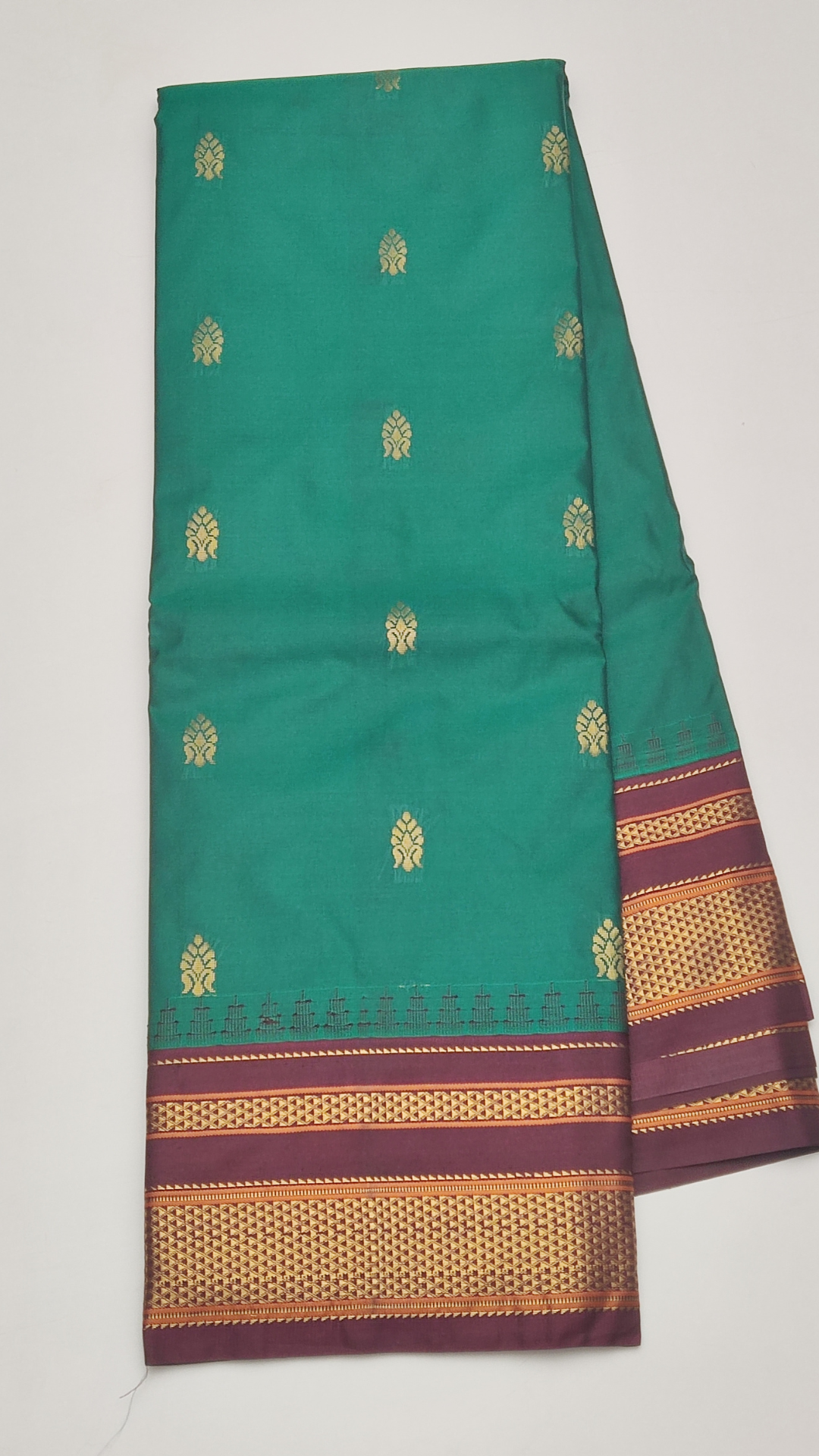 3a SEMI GADWAL SILK SAREE - Image 1
